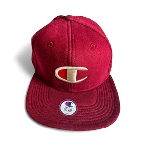 CHAMPION LIFE REVERSE WEAVE BIG C ADJUSTABLE BASEBALL HAT Maroon French Terry